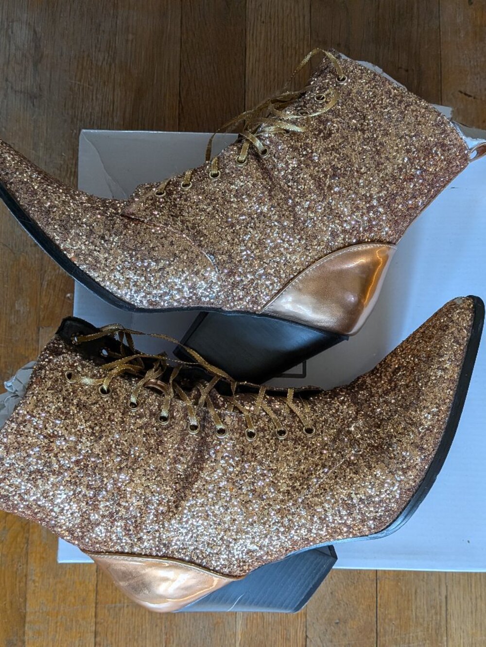Cape Robbin Rose Gold Booties 8.5